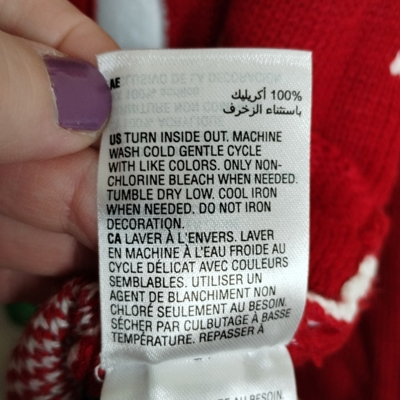 Karen Scott Plus Size Singing Santa Embellished Red Christmas Sweater Size 0X - Picture 7 of 8